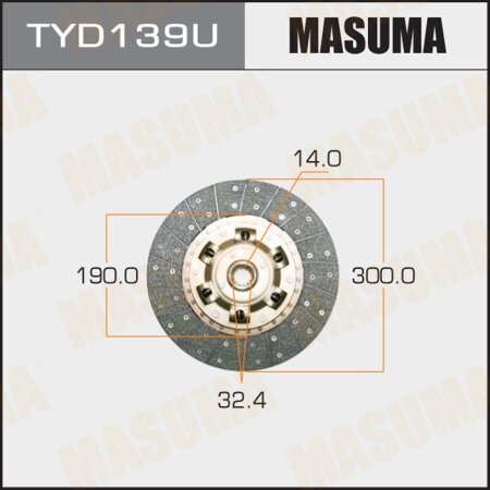 Clutch disc Masuma, TYD139U