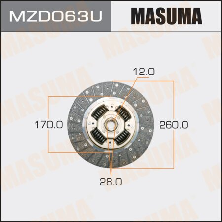 Clutch disc Masuma, MZD063U