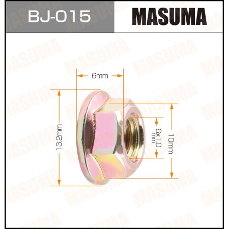 Nut Masuma M6x1, set of 6pcs, BJ-015