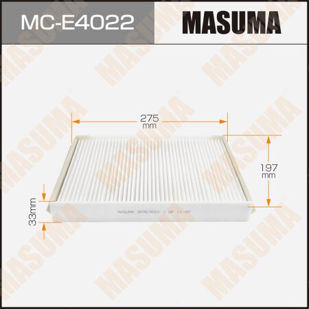 Cabin air filter Masuma, MC-E4022