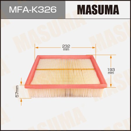 Air filter Masuma, MFA-K326