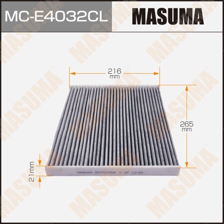 Cabin air filter Masuma charcoal, MC-E4032CL