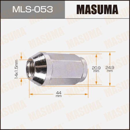 Wheel nut Masuma M14x1.5(R) size 21, MLS-053