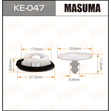 Retainer clip Masuma plastic, KE-047