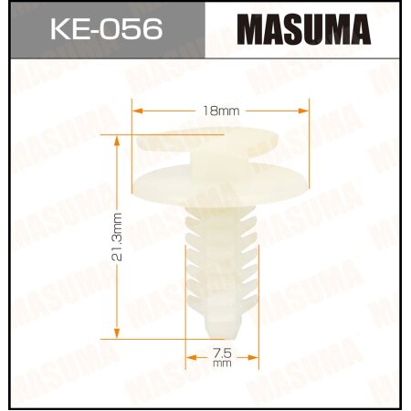 Retainer clip Masuma plastic, KE-056