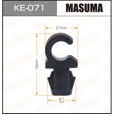 Retainer clip Masuma plastic, KE-071