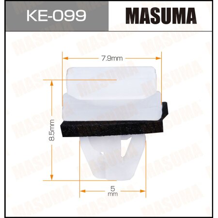 Retainer clip Masuma plastic, KE-099