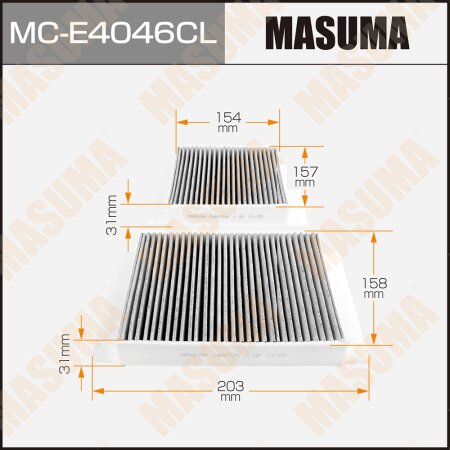 Cabin air filter Masuma charcoal, MC-E4046CL