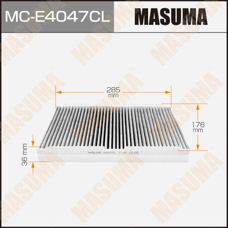 Cabin air filter Masuma charcoal, MC-E4047CL