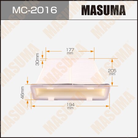 Cabin air filter Masuma, MC-2016