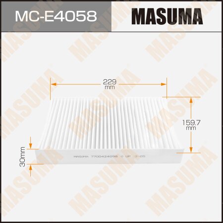 Cabin air filter Masuma, MC-E4058