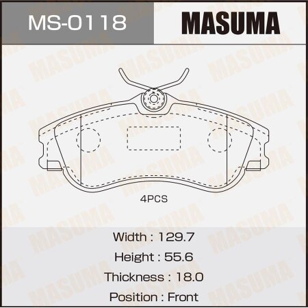 Brake pads Masuma, MS-0118