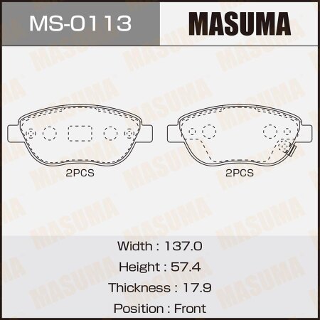 Brake pads Masuma, MS-0113