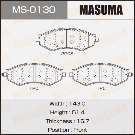 Brake pads Masuma, MS-0130