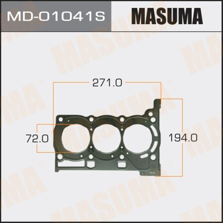2-layer head gasket (metal-elastomer) Masuma, thickness 0,60mm, MD-01041S