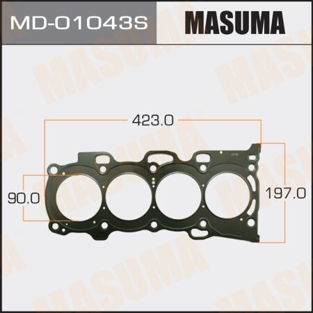 2-layer head gasket (metal-elastomer) Masuma, thickness 0,60mm, MD-01043S