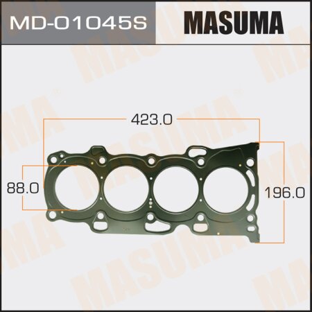 2-layer head gasket (metal-elastomer) Masuma, thickness 0,60mm, MD-01045S