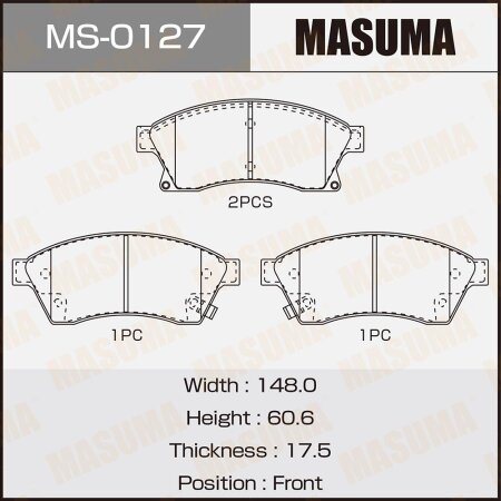 Brake pads Masuma, MS-0127