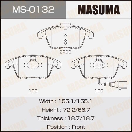 Brake pads Masuma, MS-0132