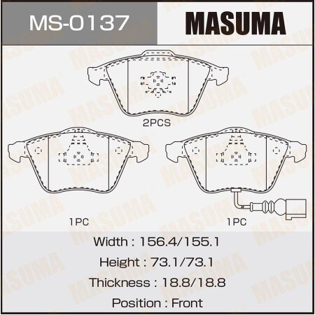 Brake pads Masuma, MS-0137