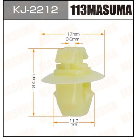 Retainer clip Masuma plastic, KJ-2212