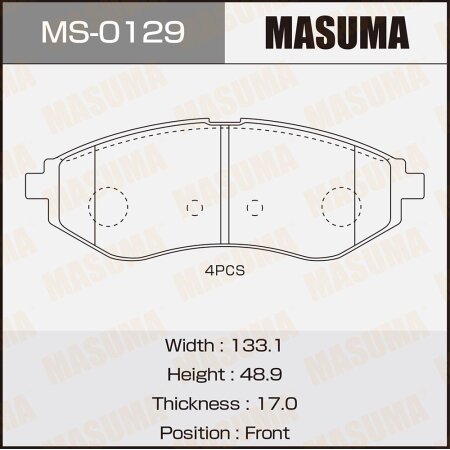 Brake pads Masuma, MS-0129