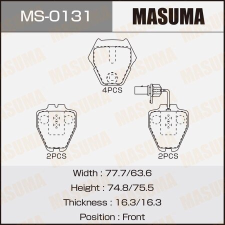 Brake pads Masuma, MS-0131
