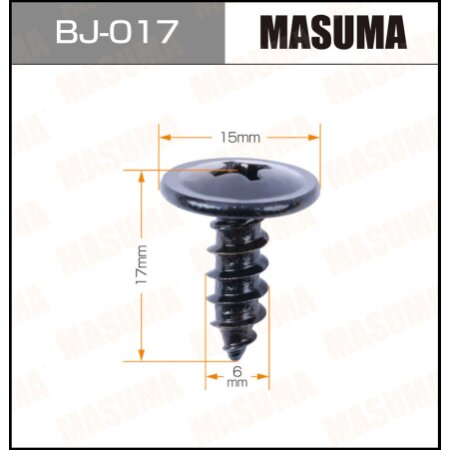 Self-tapping screw Masuma 6x17mm, set of 10pcs, BJ-017