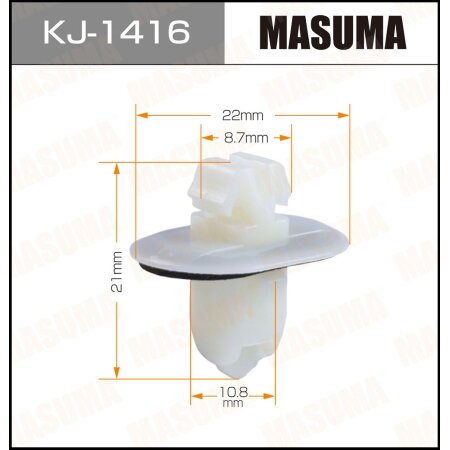 Retainer clip Masuma plastic, KJ-1416