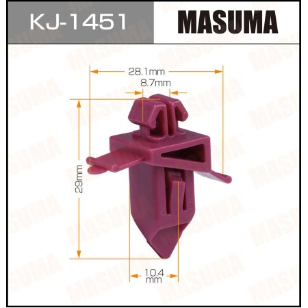 Retainer clip Masuma plastic, KJ-1451