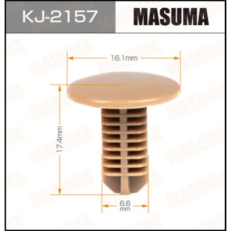 Retainer clip Masuma plastic, KJ-2157