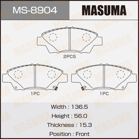 Brake pads Masuma, MS-8904