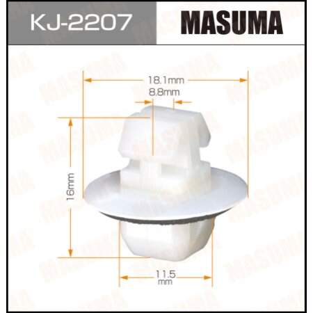 Retainer clip Masuma plastic, KJ-2207