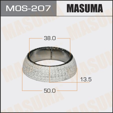 Exhaust pipe gasket Masuma 38x50x13.5, MOS-207