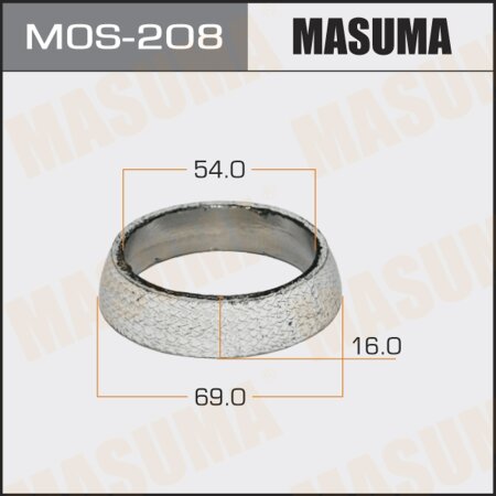Exhaust pipe gasket Masuma 54x69x16, MOS-208