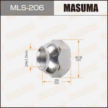 Wheel nut Masuma M 24x1.5(L) size 41 open-end, MLS-206