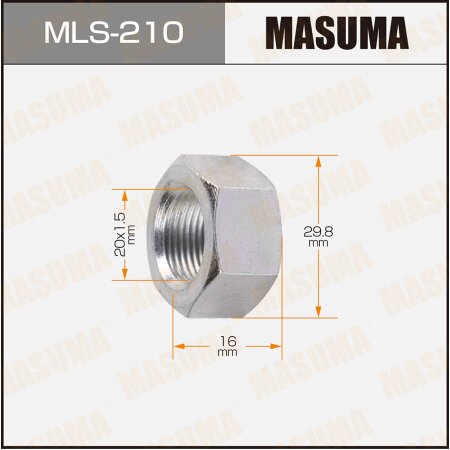 Wheel nut Masuma M 20x1.5(R) size 30 open-end, MLS-210