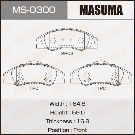 Brake pads Masuma, MS-0300