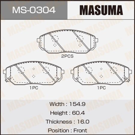 Brake pads Masuma, MS-0304