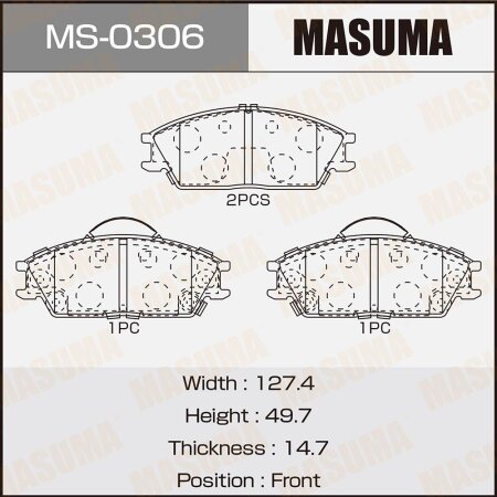 Brake pads Masuma, MS-0306