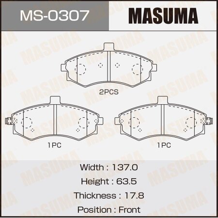 Brake pads Masuma, MS-0307