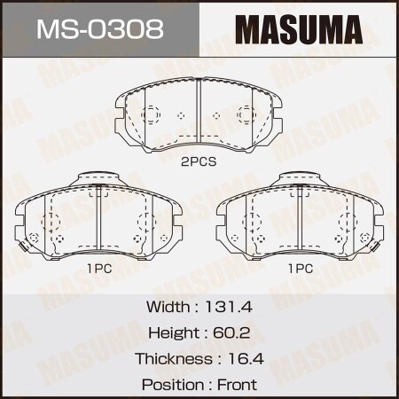 Brake pads Masuma, MS-0308