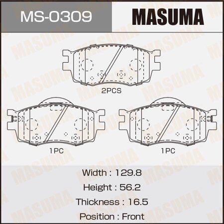 Brake pads Masuma, MS-0309