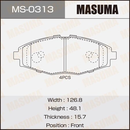 Brake pads Masuma, MS-0313