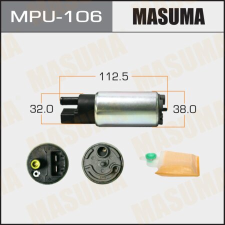 Fuel pump Masuma 100 LPH, 3kg/cm2, with filter MPU-040, MPU-106
