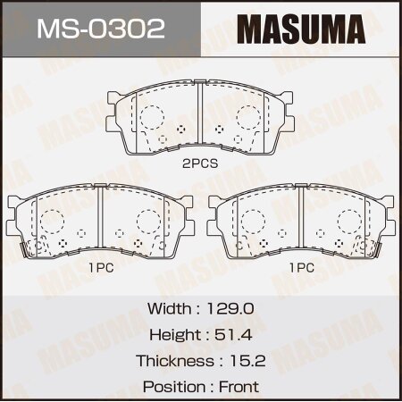 Brake pads Masuma, MS-0302