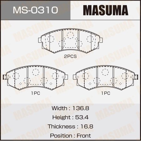 Brake pads Masuma, MS-0310