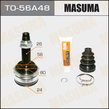 CV joint (outer) Masuma 24x56x26, TO-56A48