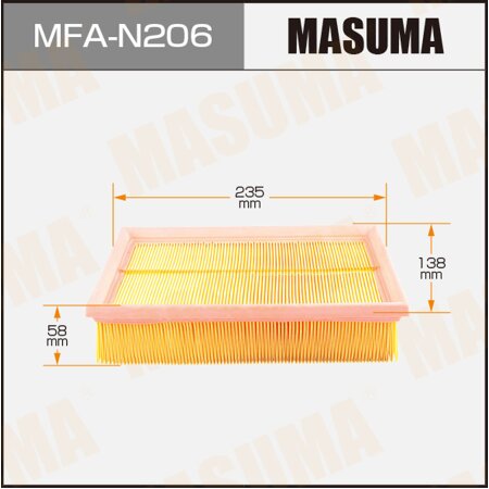 Air filter Masuma, MFA-N206