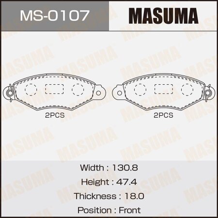 Brake pads Masuma, MS-0107